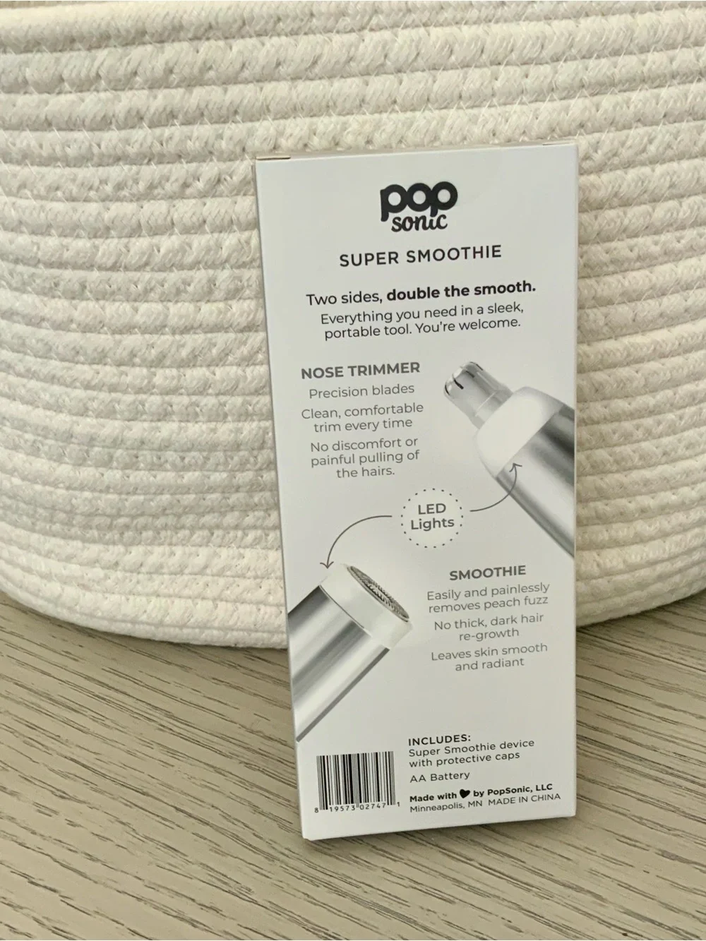 🌸B24 - PopSonic Super Smoothie Dual Hair Trimming Device⚪️
